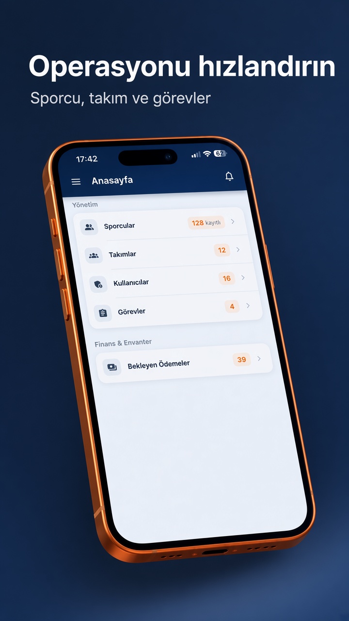 Spor360 sporcu ve görev yönetimi ekranı